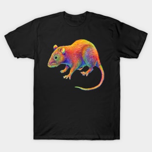 Psychedelic Rainbow Rat T-Shirt